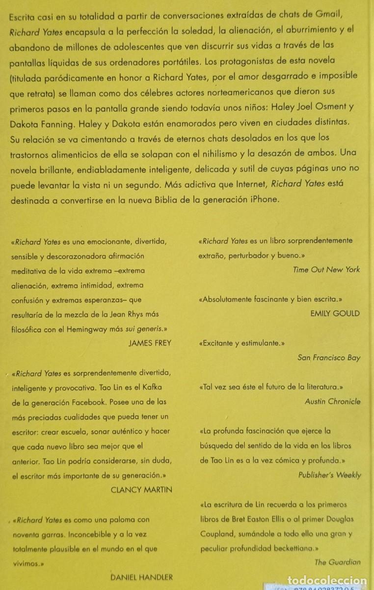 Libros: RICHARD YATES - TAO LIN - Foto 2