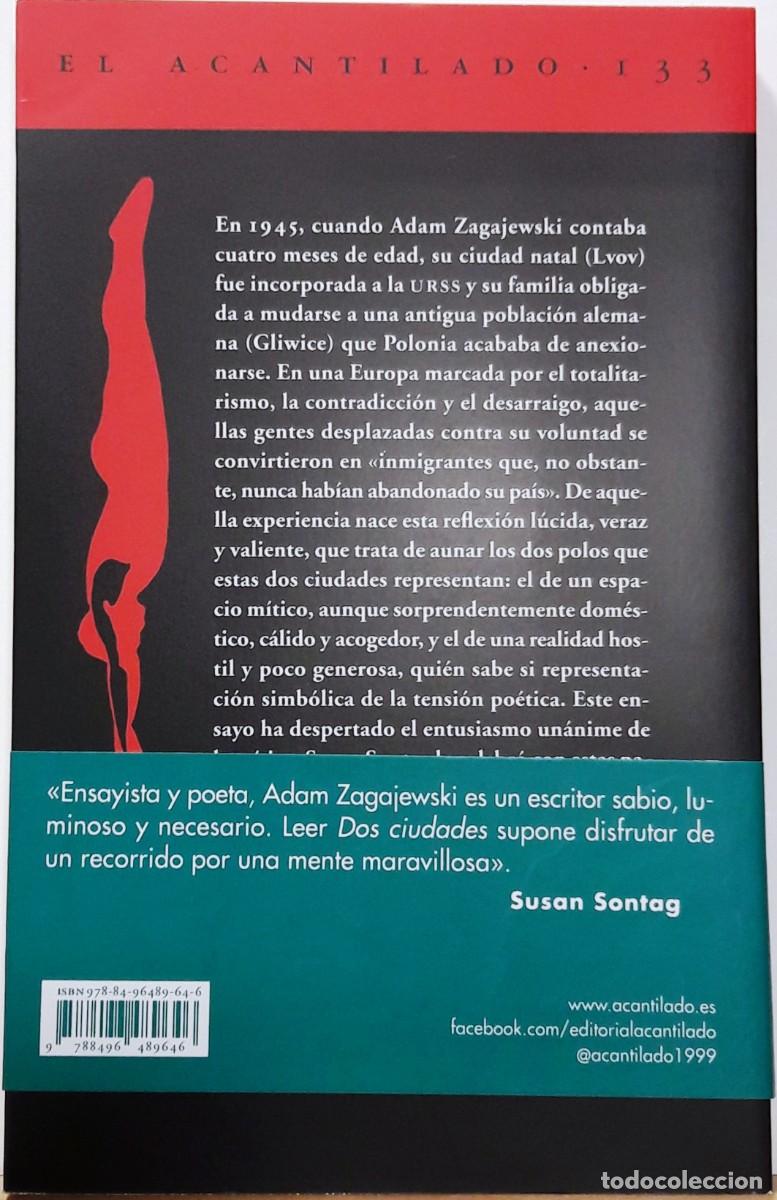Libros: Dos ciudades, Adam Zagajewski, Acantilado - Foto 2