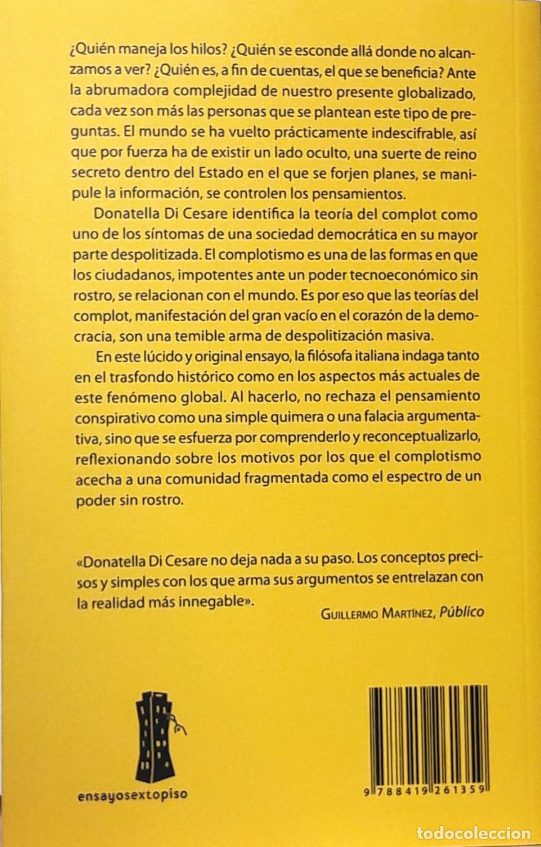 Libros: EL COMPLOT EN EL PODER, DONATELLA DI CESARE, SEXTO PISO - Foto 2