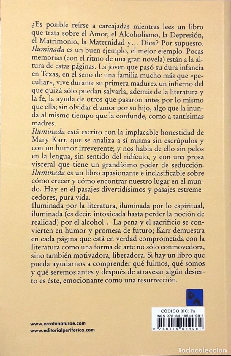 Libros: ILUMINADA, MARY KARR, ERRATA NATURAE - Foto 2