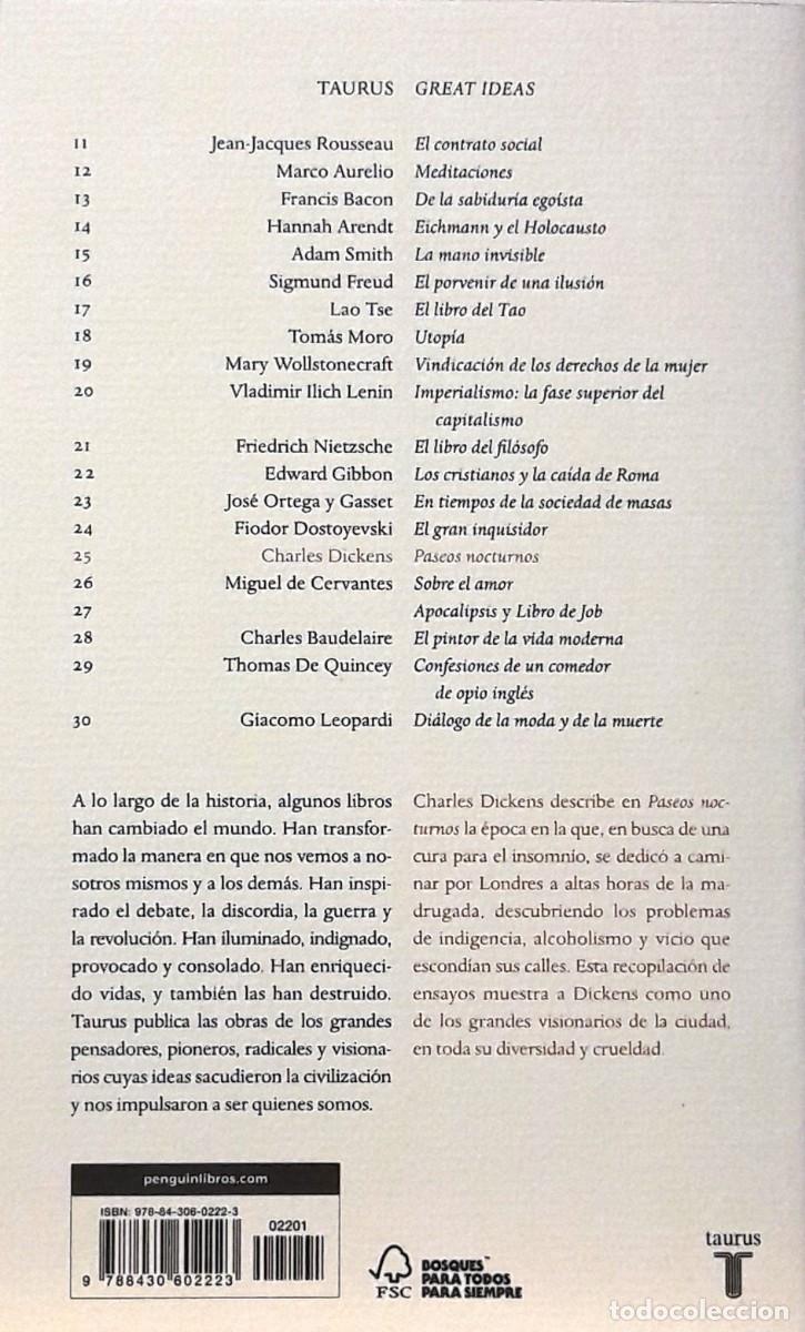 Libros: PASEOS NOCTURNOS, CHARLES DICKENS, TAURUS - Foto 2