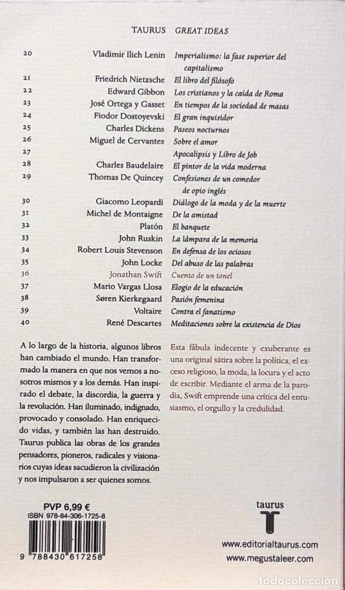 Libros: CUENTO DE UN TONEL, JONATHAN SWIFT, TAURUS - Foto 2