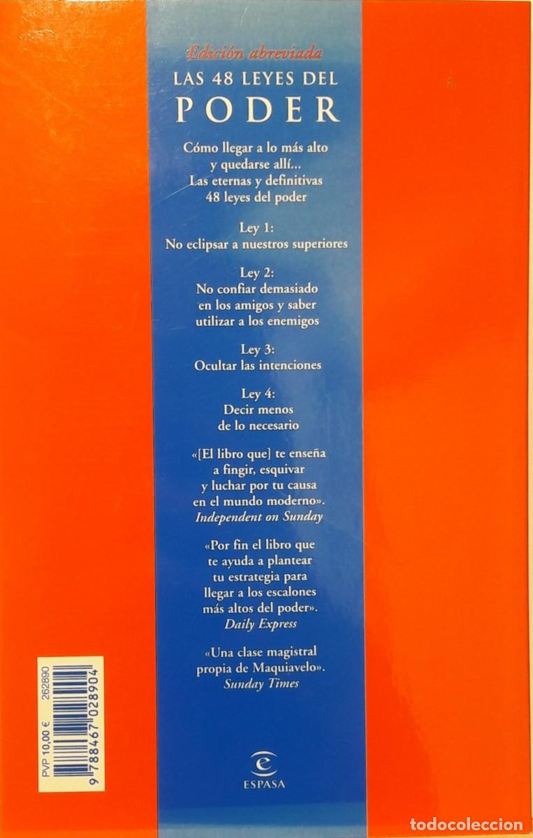 Libros: 48 LEYES DEL PODER (EDICION ABREVIADA), ROBERT GREENE, ESPASA CALPE - Foto 2