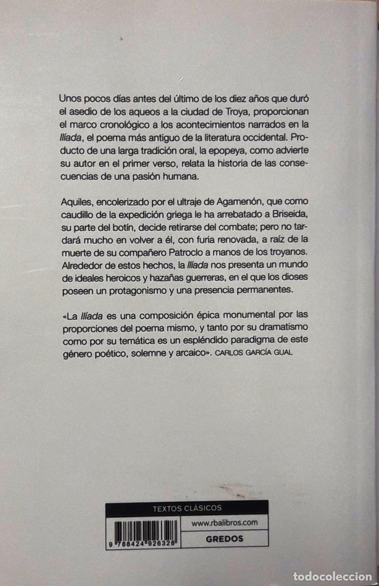 Libros: IL&Iacute;ADA, HOMERO, EDITORIAL GREDOS - Foto 2