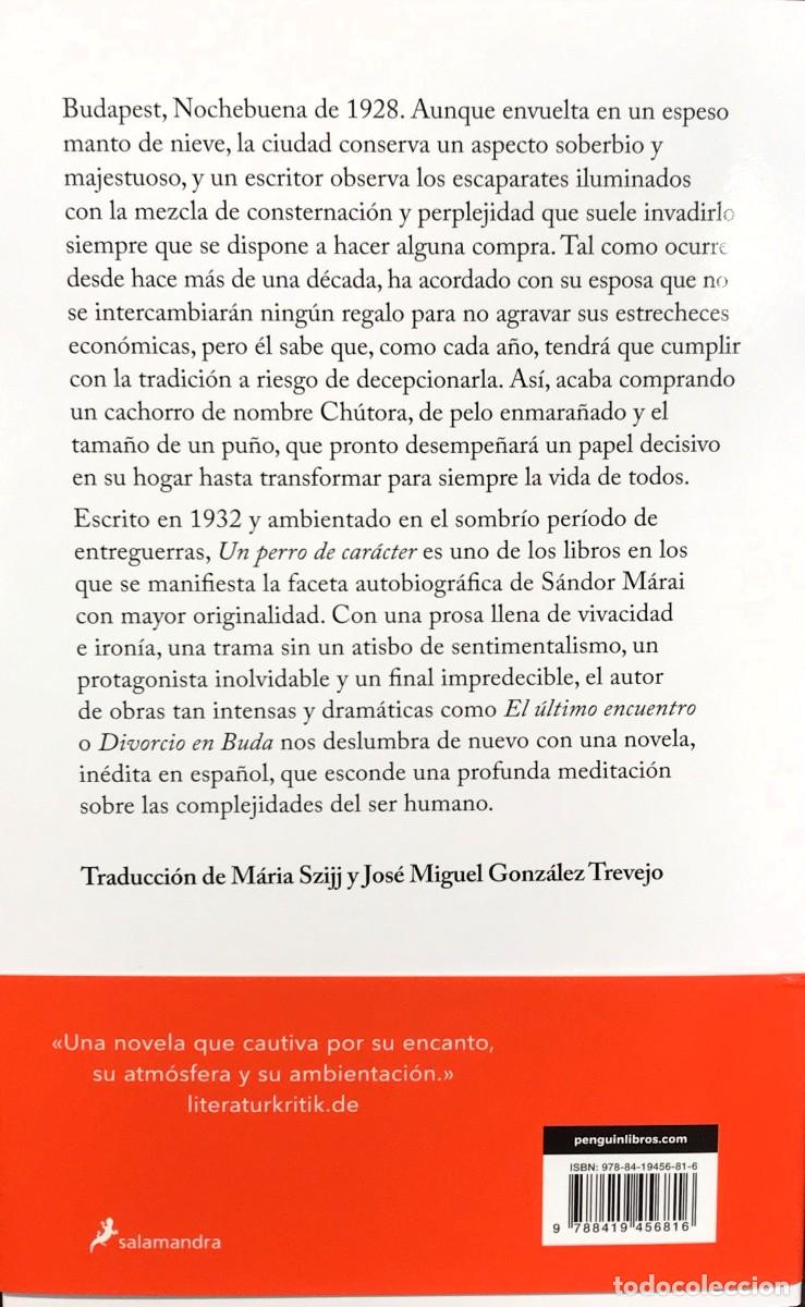 Libros: UN PERRO DE CAR&Aacute;CTER, S&Aacute;NDOR M&Aacute;RAI, SALAMANDRA - Foto 2