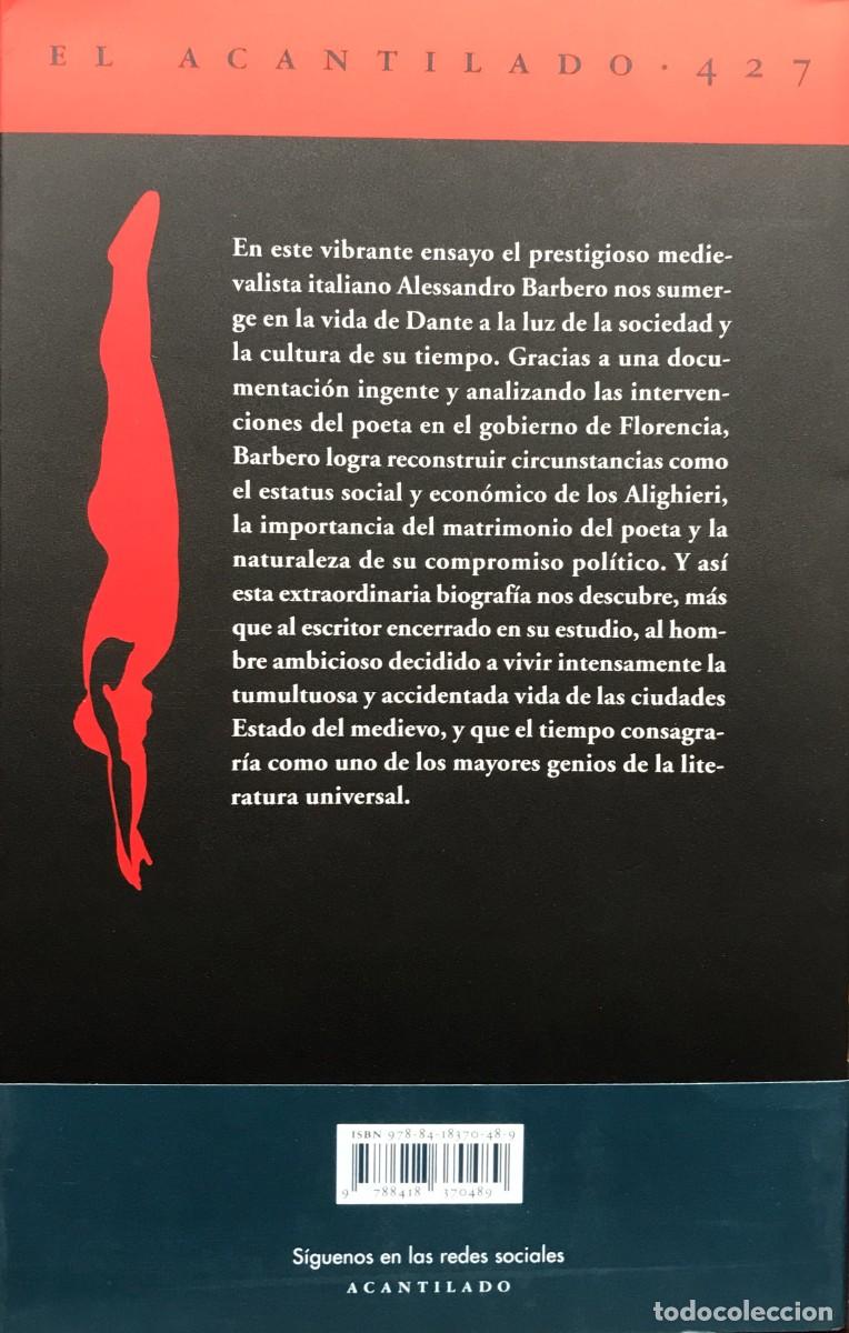Libros: Dante, Alessandro Barbero, Acantilado - Foto 2