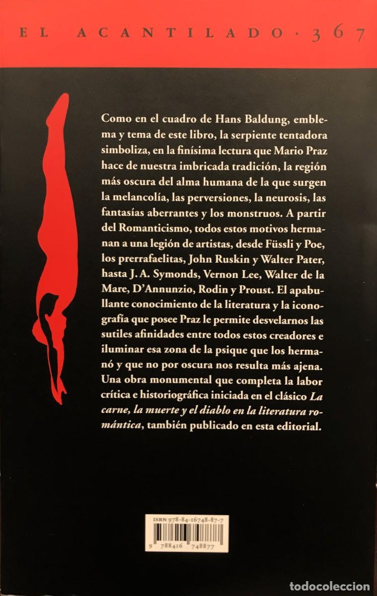 Libros: El pacto con la serpiente, Mario Praz, Acantilado - Foto 2