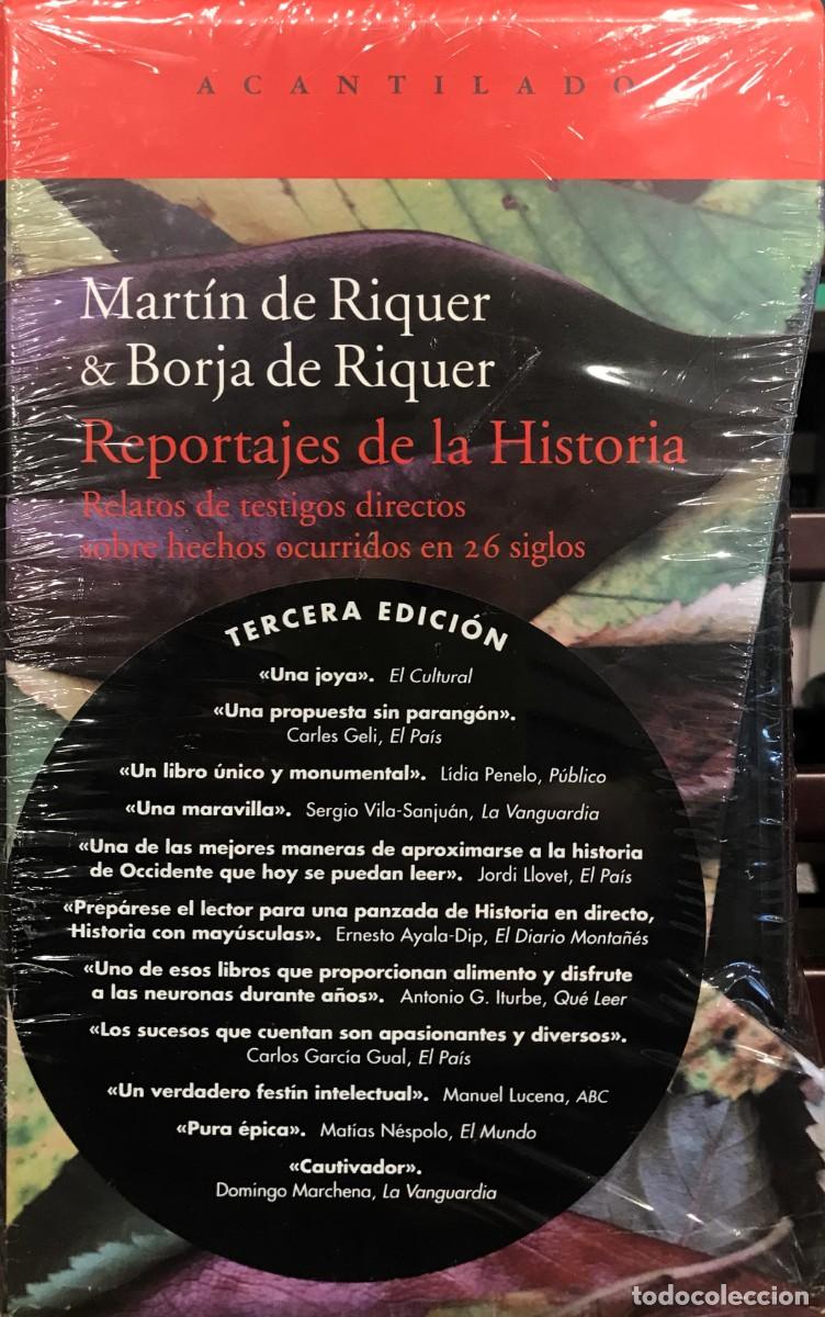 Libros: Reportajes de la Historia (2 Vols), Mart&iacute;n de Riquer y Borja de Riquer, Acantilado - Foto 1