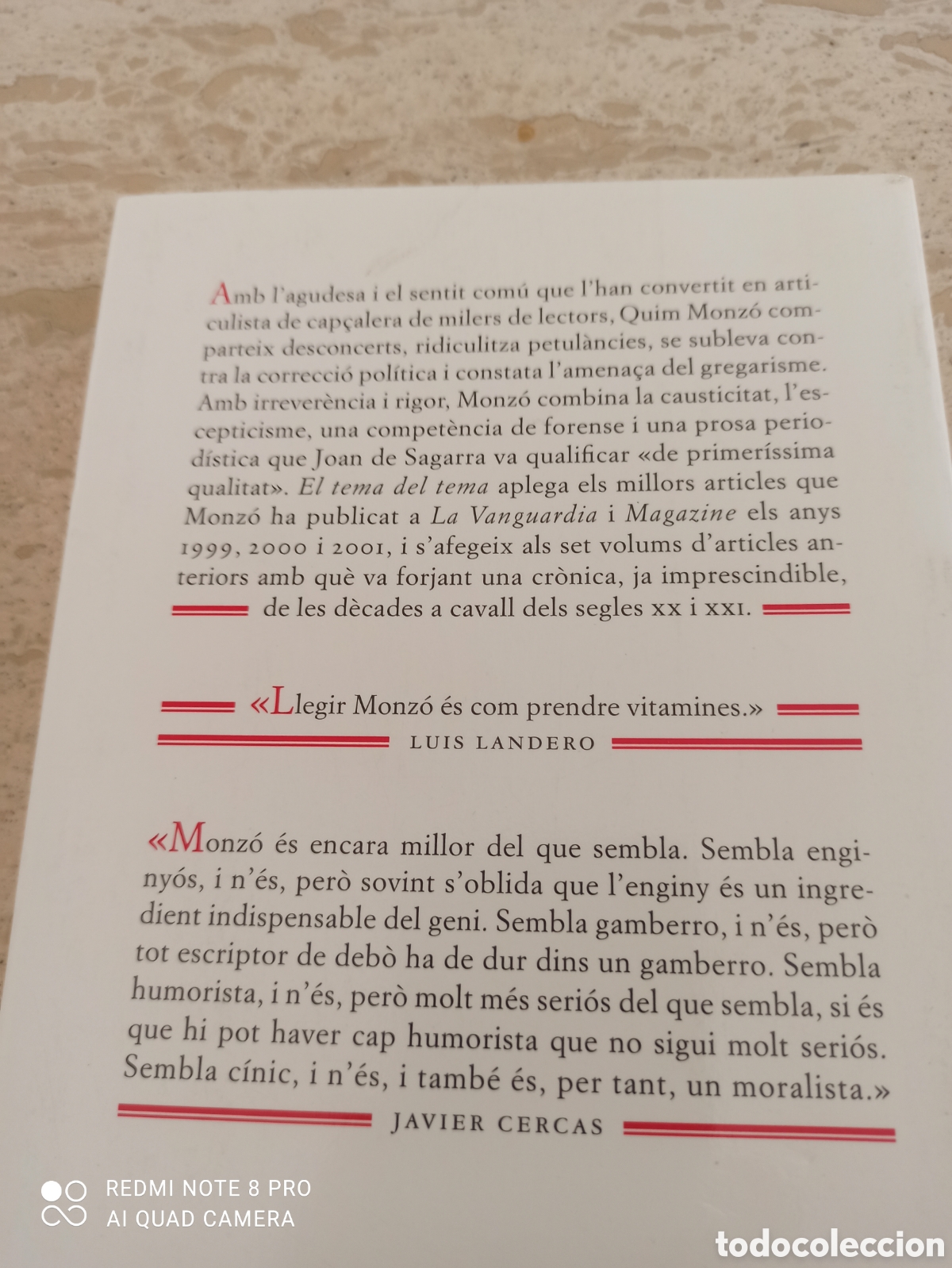 Libros: El tema del tema. Quim Monz&oacute; - Foto 2