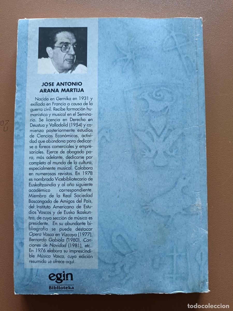 Libros: HISTORIA DE LA M&Uacute;SICA VASCA. N&ordm;-36 - Foto 2