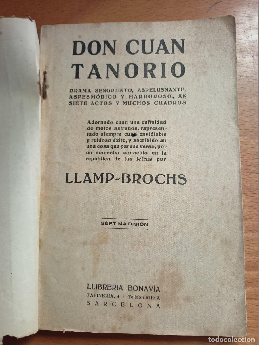 Libros: LIBRO DON CUAN TANORIO - LLAMP BROCHS - Foto 2