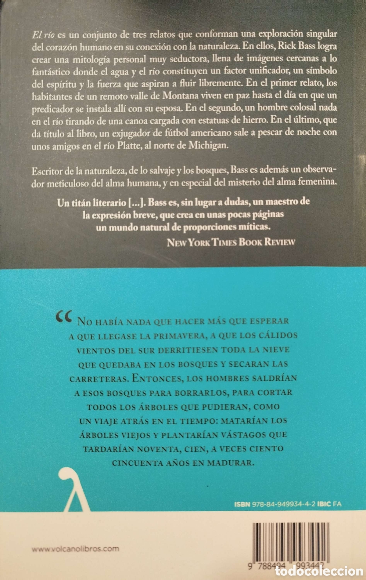Libros: El r&iacute;o. Rick Bass. Volcano. 2019. - Foto 2