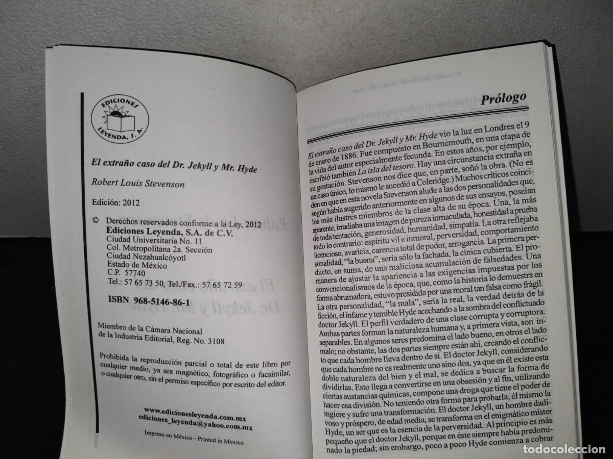 Libros: 147- EL EXTRA&Ntilde;O CASO DEL DR. JEKYLL Y MR. HYDE - EDICIONES LEYENDA - Foto 6