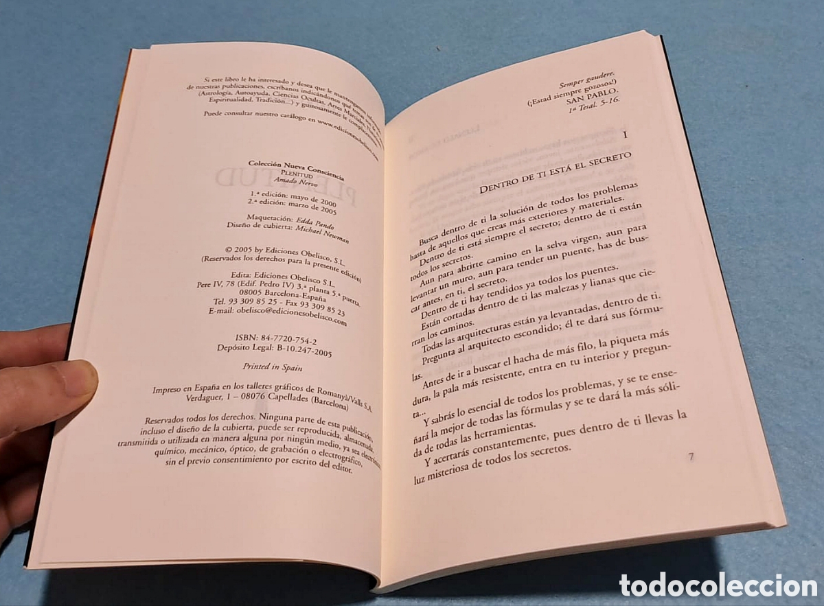 Libros: Plenitud - Amado Nervo - Ediciones Obelisco **2a edici&oacute;n** - Foto 2