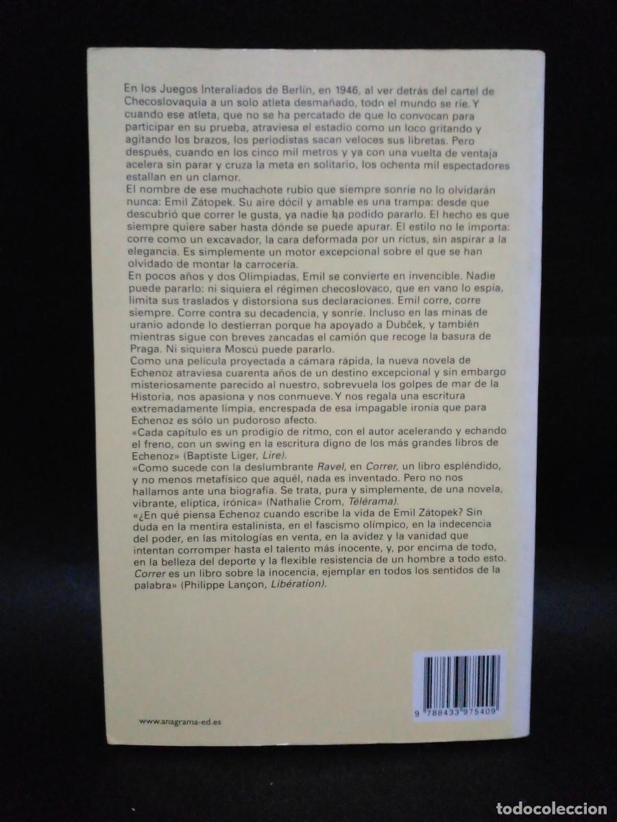 Libros: JEAN ECHENOZ - CORRER - PRIMERA EDICI&Oacute;N - 2010 - Foto 3