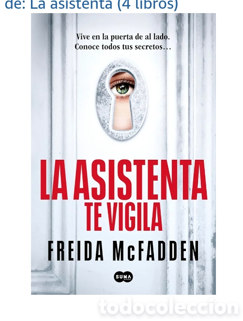 Libros: La asistenta te vigila (La asistenta 3) (SUMA) - Foto 1