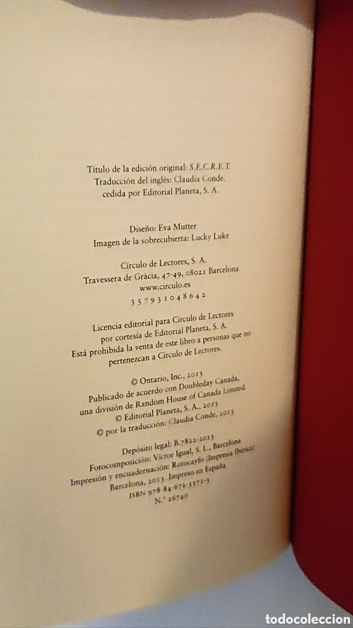 Libros: Secret - L. Marie Adeline - Circulo de Lectores - Foto 3