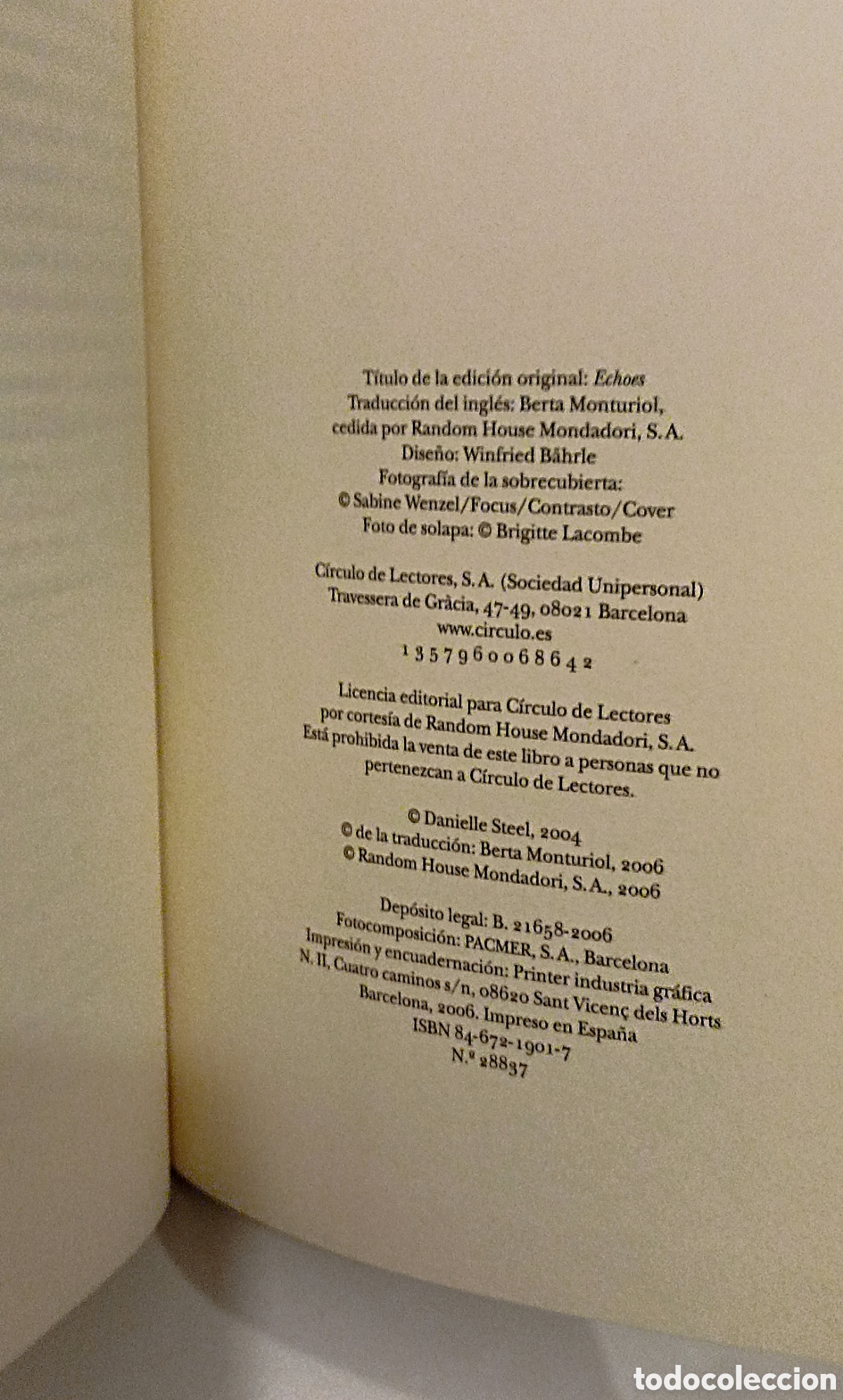 Libros: Ecos - Danielle Steel - Circulo de Lectores - Foto 4