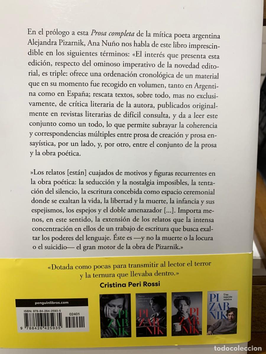 Libros: PROSA COMPLETA, ALEJANDRA PIZARNIK,LUMEN EDITORIAL - Foto 2