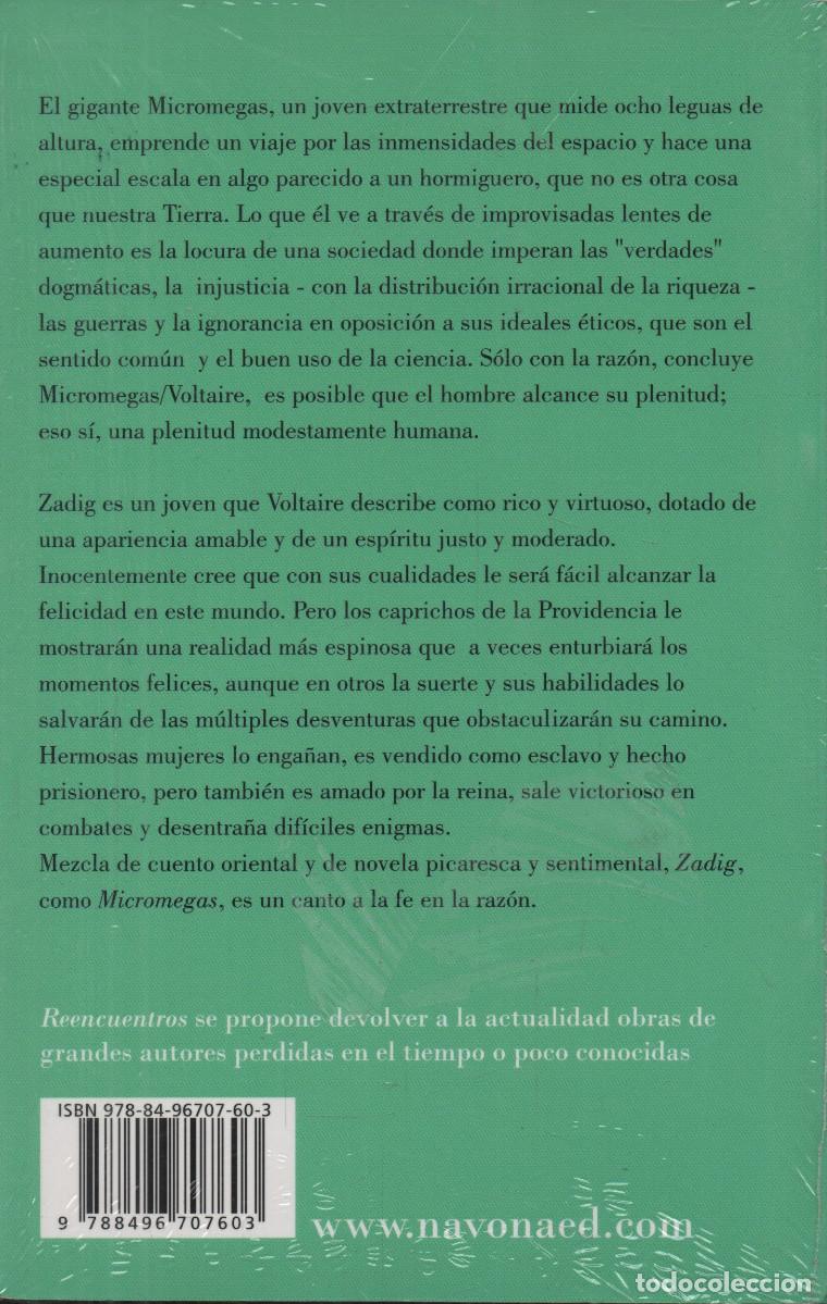 Libros: Micromegas/Zadig. Voltaire. Navona. 2008. - Foto 2