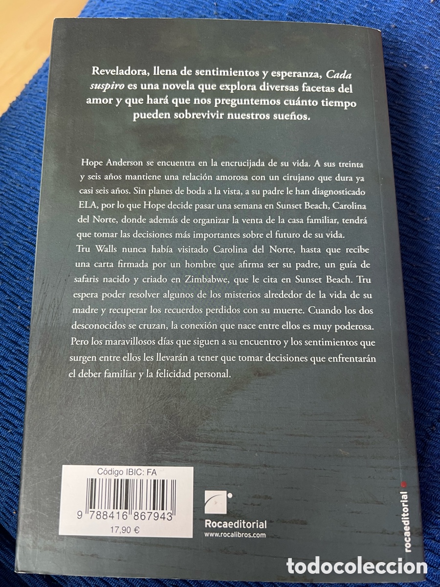 Libros: Nicholas Sparks cada suspiro - Foto 2