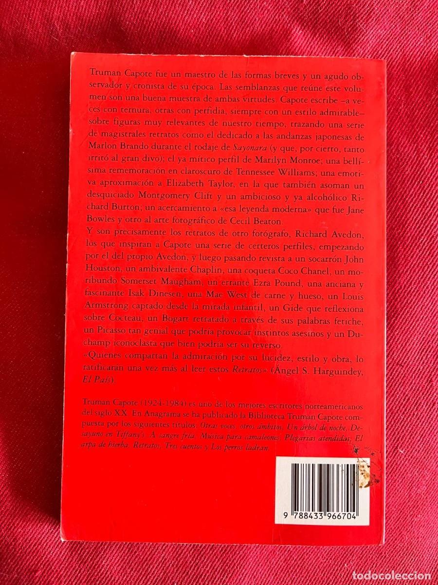 Libros: RETRATOS / TRUMAN CAPOTE / ANAGRAMA - Foto 2