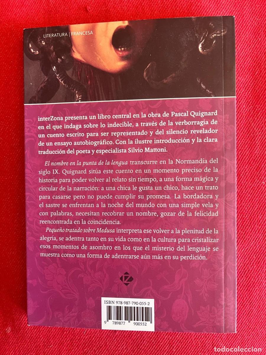 Libros: EL NOMBRE EN LA PUNTA DE LA LENGUA / PASCAL QUIGNARD / INTERZONA - Foto 2