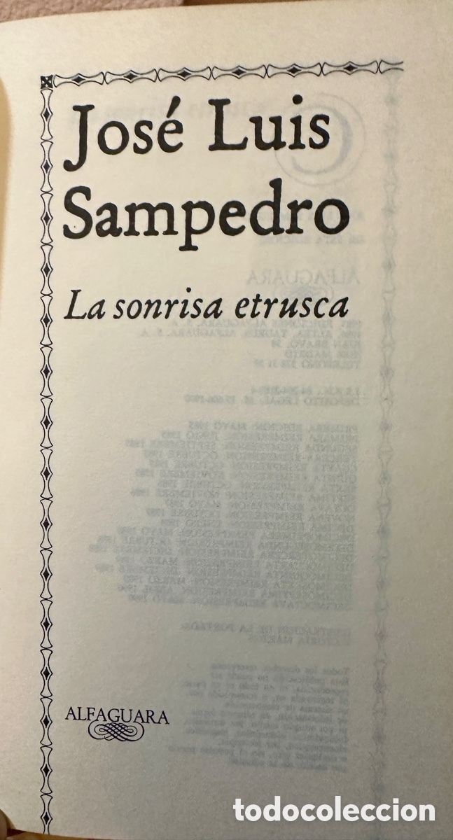 Libros: Libro La Sonrisa Etrusca, Jos&eacute; Luis Sampedro - Foto 4