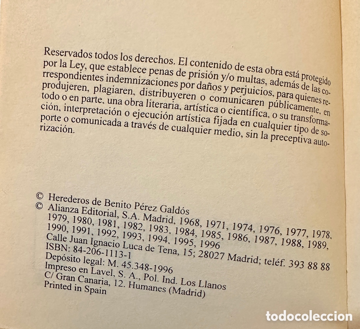 Libros: Libro Tormento. Benito P&eacute;rez Galdos. - Foto 4