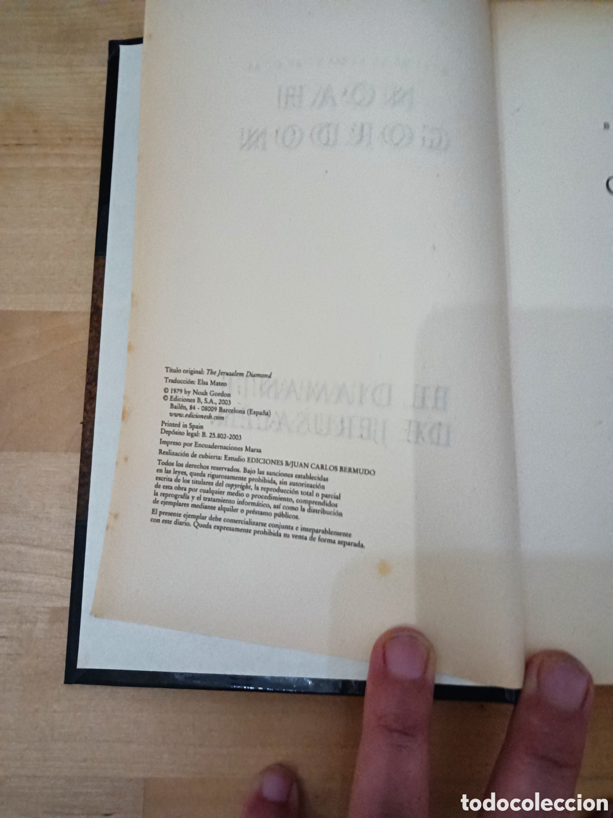 Libros: EL DIAMANTE DE JERUSAL&Eacute;N - NOAH GORDON - Foto 2
