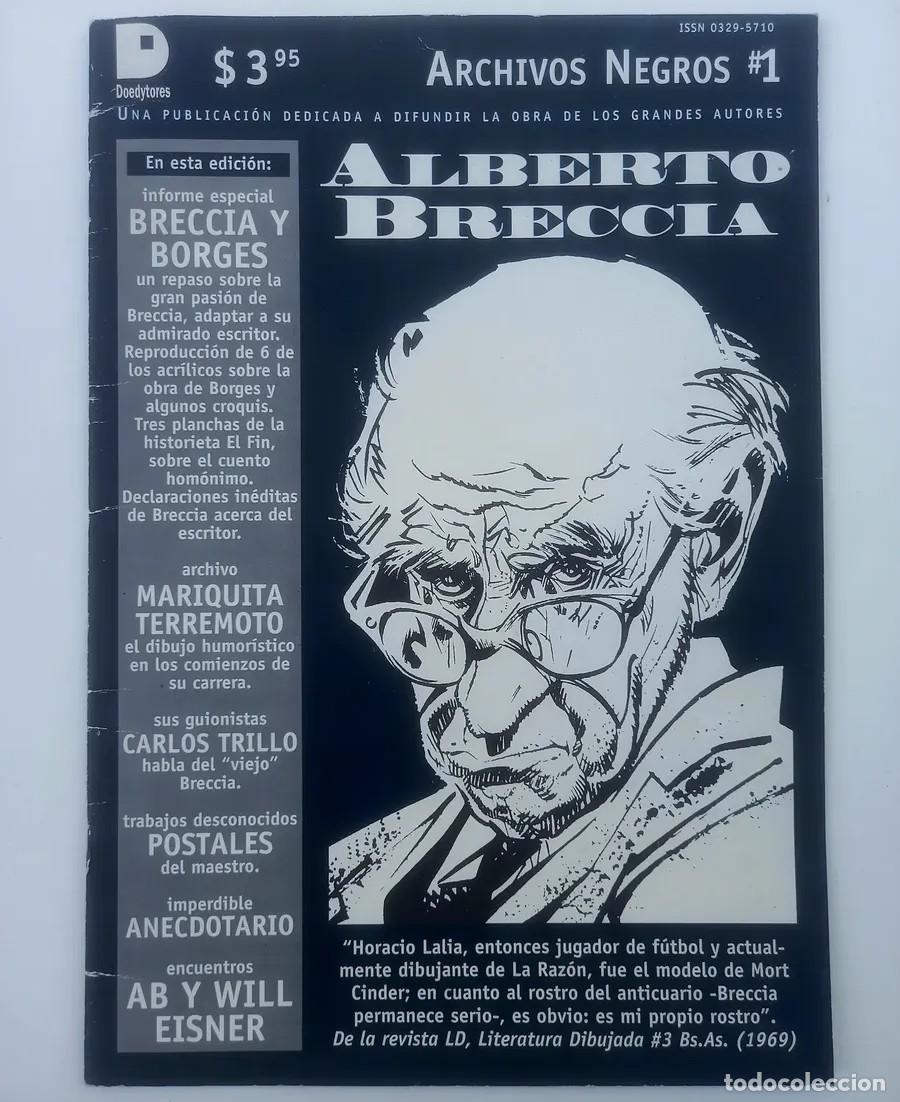 Libros: ALBERTO BRECCIA &ndash; ARCHIVOS NEGROS N&ordm; 1: BRECCIA Y BORGES &ndash; DOEDYTORES &ndash; 1994 LM