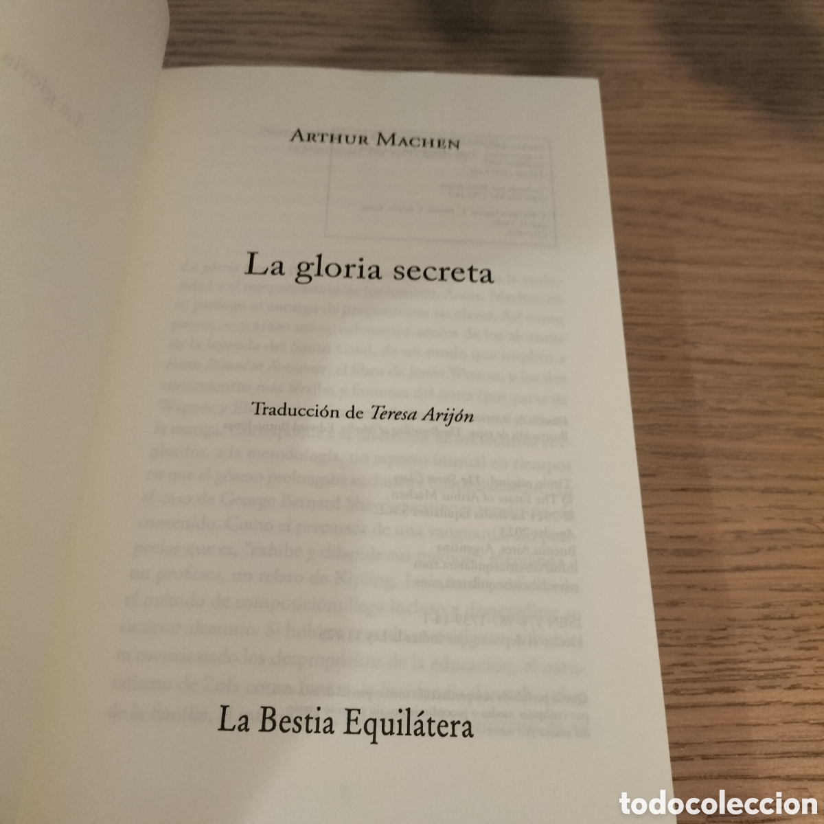 Libros: LA GLORIA SECRETA - ARTHUR MACHEN - EDIT. LA BESTA EQUILATERA - Foto 3