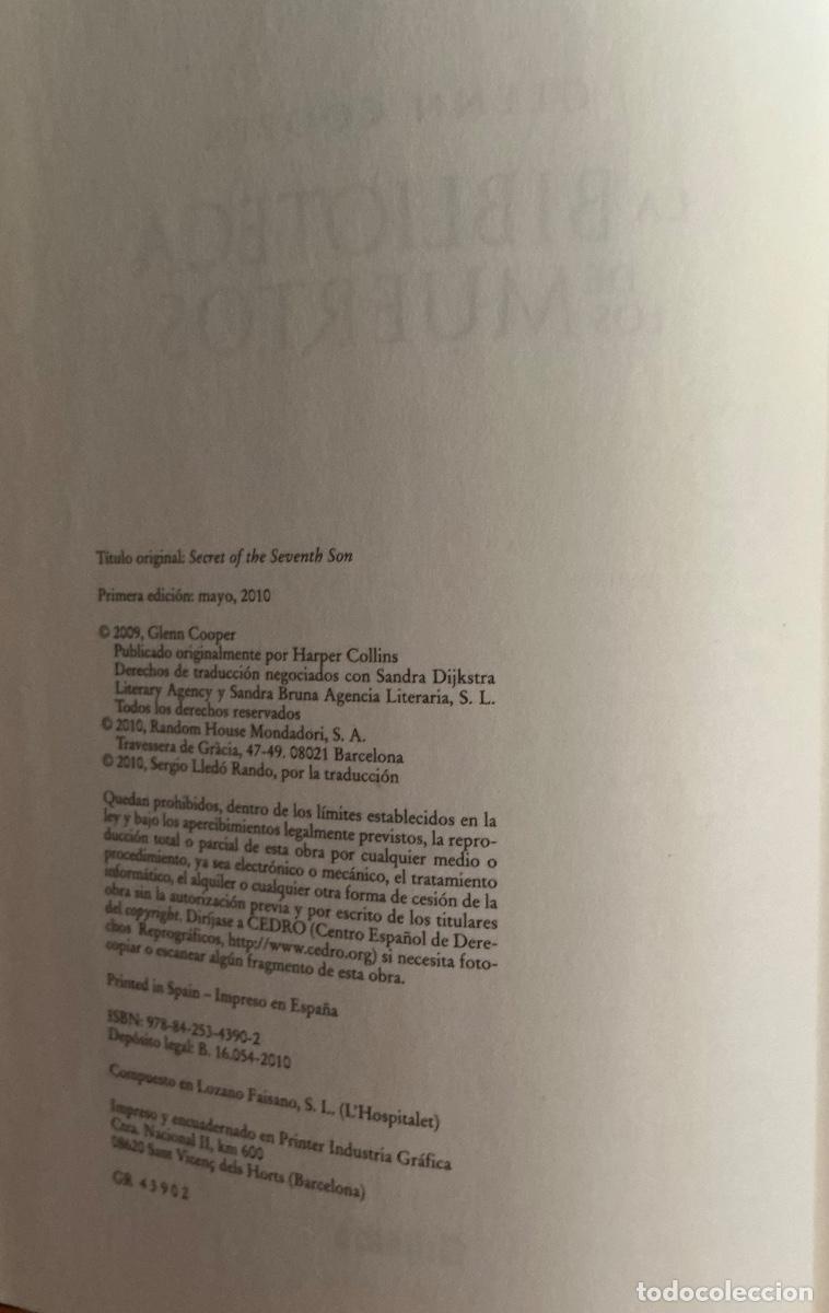 Libros: &rdquo;La biblioteca de los muertos&rdquo; de Glenn Cooper. - Foto 6
