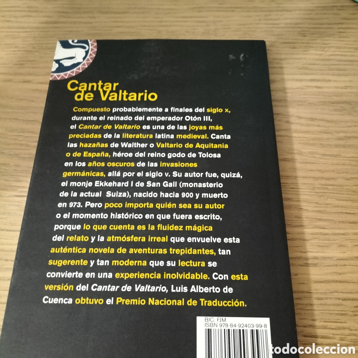 Libros: CANTAR DE VALTARIO - TRADUCCI&Oacute;N LUIS ALBERTO DE CUENCA - EDIT. REY LEAR - Foto 2