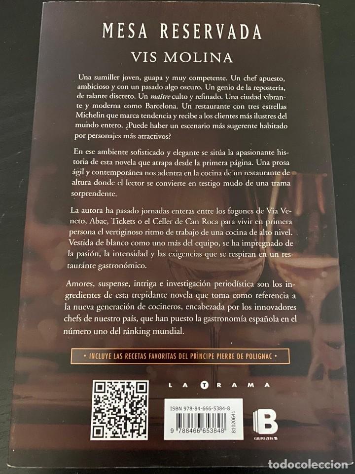 Libros: Libro nuevo Mesa Reservada. Vis Molina. Ediciones B. 2013. - Foto 2