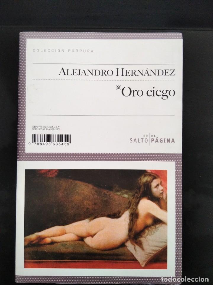 Libros: Alejandro Hern&aacute;ndez. Oro ciego. - Foto 1