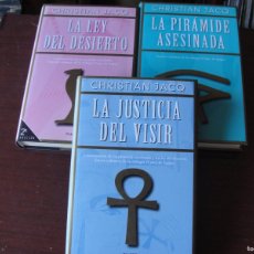 Libros: CHRISTIAN JACQ TRILOGIA PIRAMIDE ASESINADA LEY DESIERTO JUSTICIA VISIR PLANETA NUEVOS. Lote 372364861