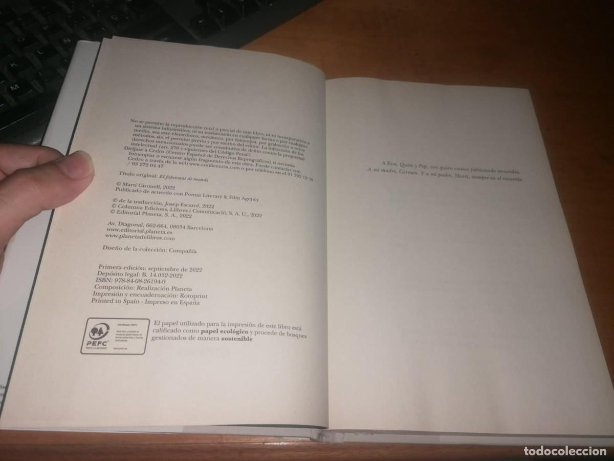 Libros: Libro: EL FABRICANTE DE RECUERDOS - Foto 3