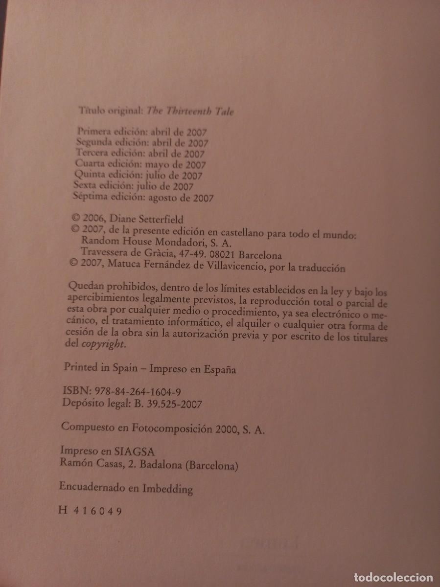 Libros: EL CUENTO NUMERO TRECE . Diane Stterfield - Foto 3