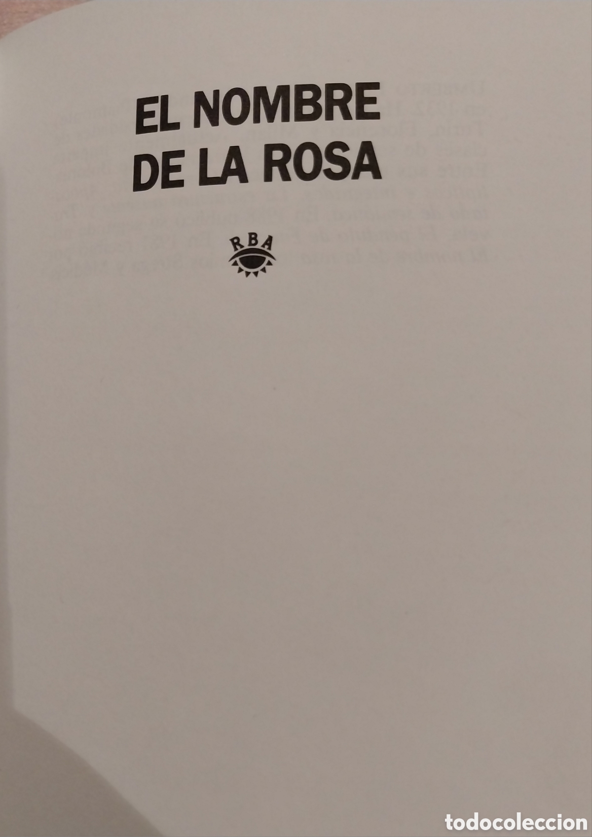 Libros: Novela &rdquo;El Nombre de la Rosa&rdquo; - Foto 4