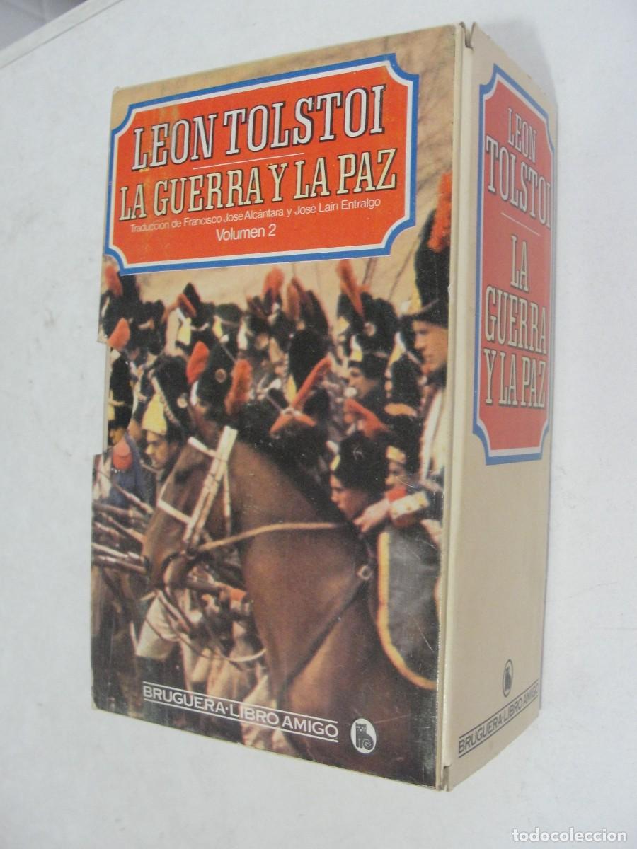 Libros: ESTUCHE 2 TOMOS + CAJA CONTENEDORA - LEON TOLSTOI / LA GUERRA Y LA PAZ - LAIN ENTRALGO & ALCANTARA