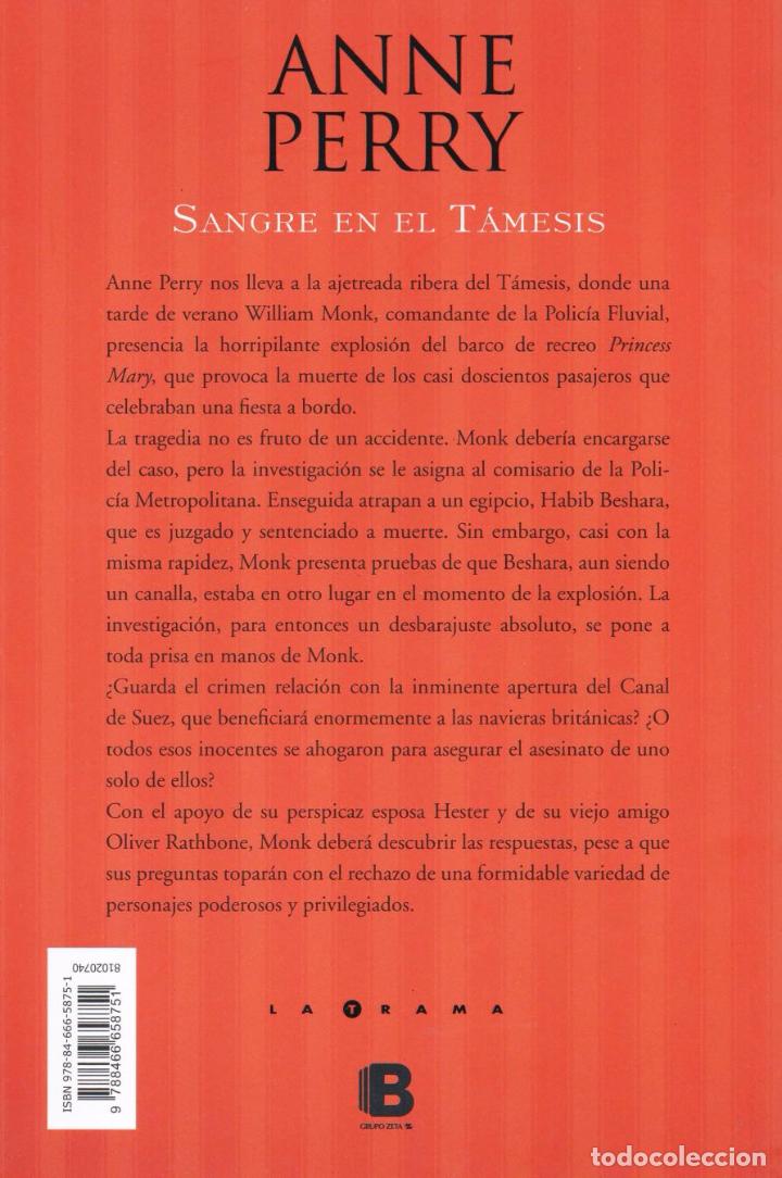 Sangre En El Tamesis De Anne Perry Ediciones B 2016 Nuevo - 