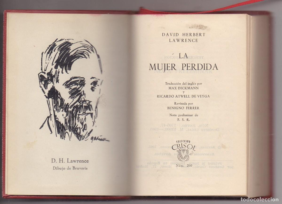 Libros: Libro Crisol LA MUJER PERDIDA de David Herbert Lawrence - Foto 2