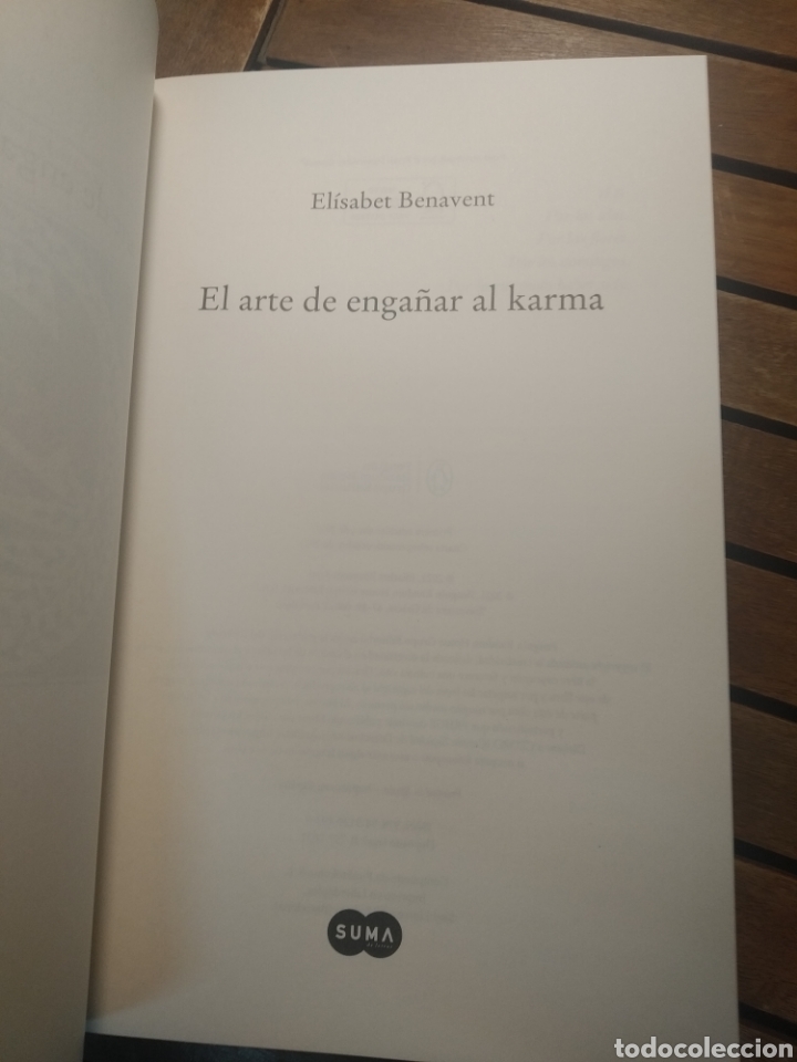 Libros: Elisabet benavent el arte de engañar al karma. Suma cuarta reimpresión 2021. Libro nuevo - Foto 3 - 303197108