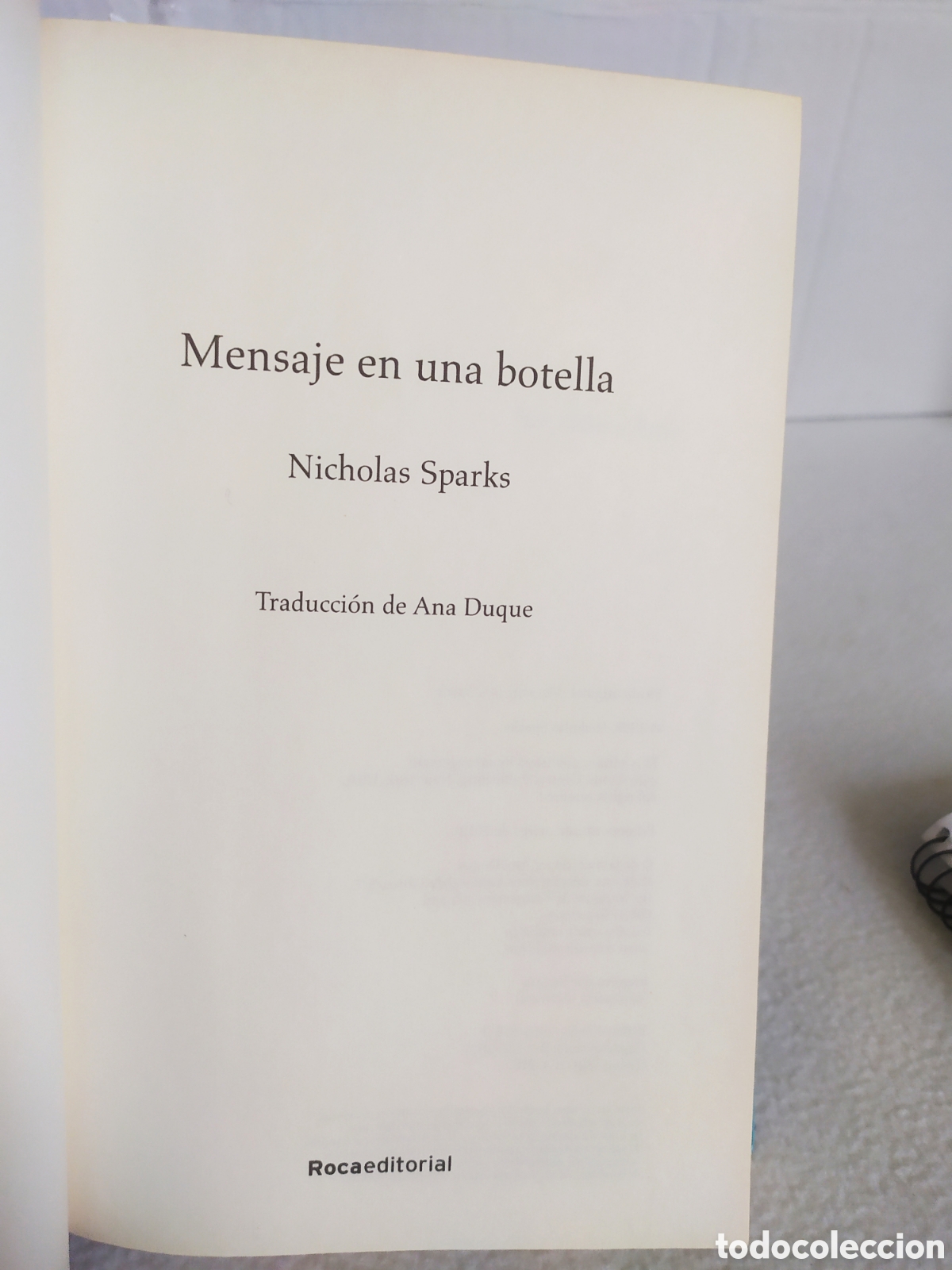 Libros: Mensaje de una botella de Nicholas Sparks. - Foto 3