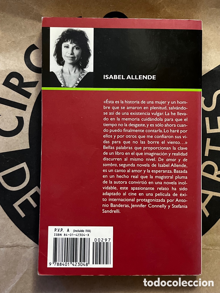 Libros: ISABEL ALLENDE De amor y de sombra - Foto 2
