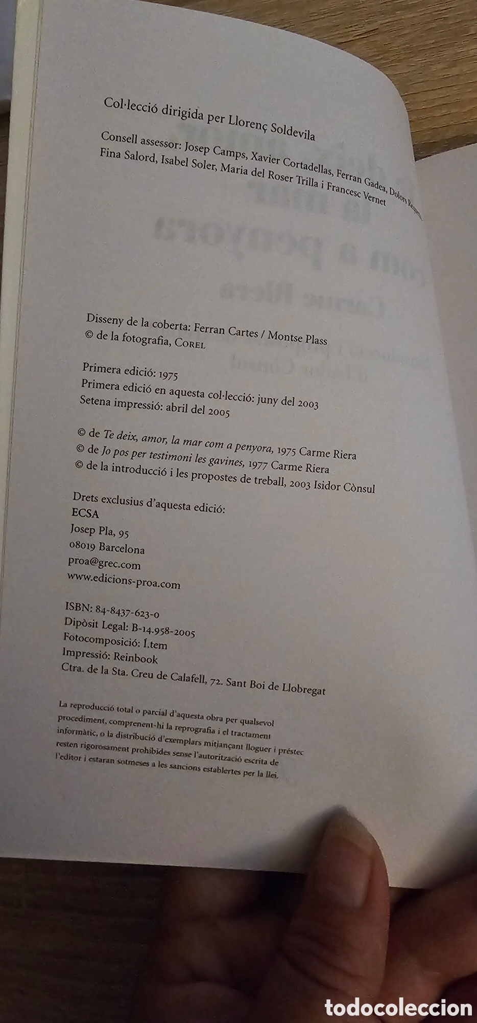 Libros: Te deix ,amor,la mar com a penyora - Foto 3