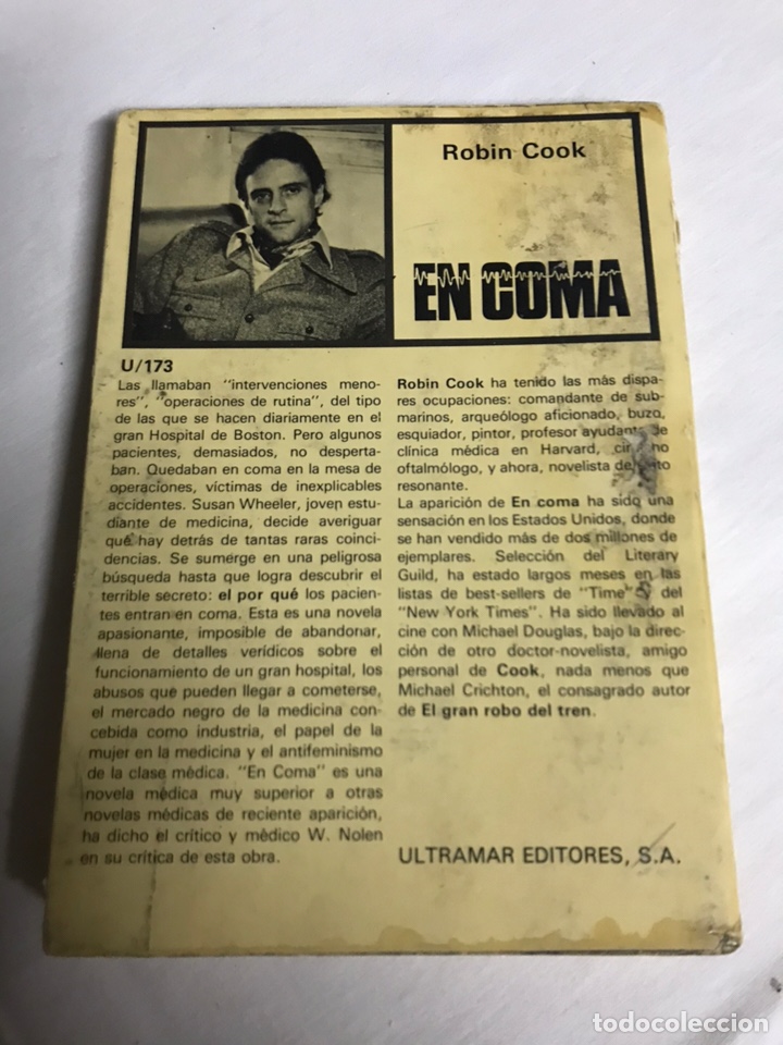 Libros nuevos de relatos y cuentos: LIBRO EN COMA. ROBIN COOK - Foto 2