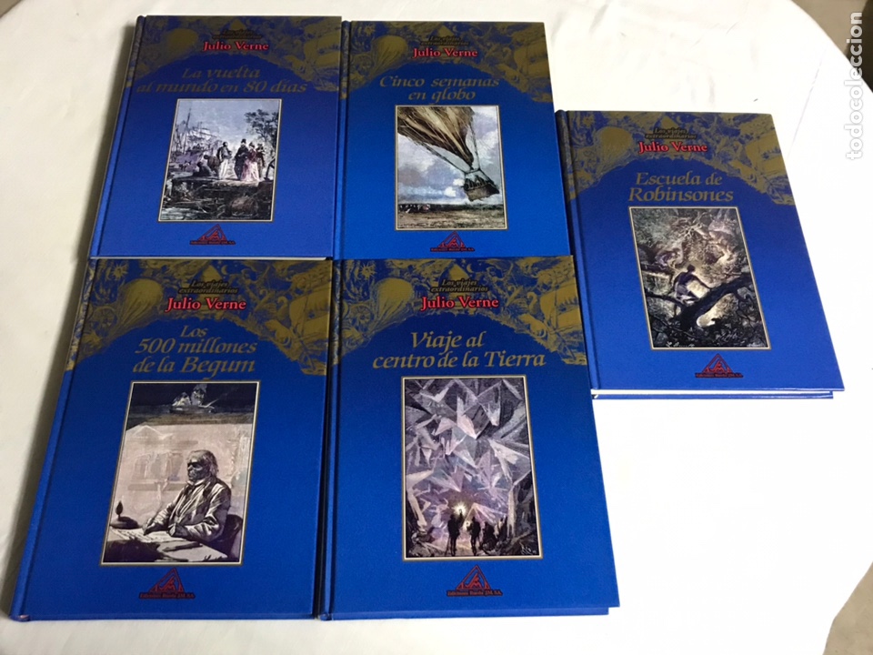 Libros nuevos de relatos y cuentos: COLECCI&Oacute;N DE 5 LIBROS DE JULIO VERNE - Foto 1