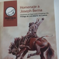 Libros Nuevos de Relatos y Cuentos: HOMENAJE A JOSEPH BERCA.MATRACA EDICIONES